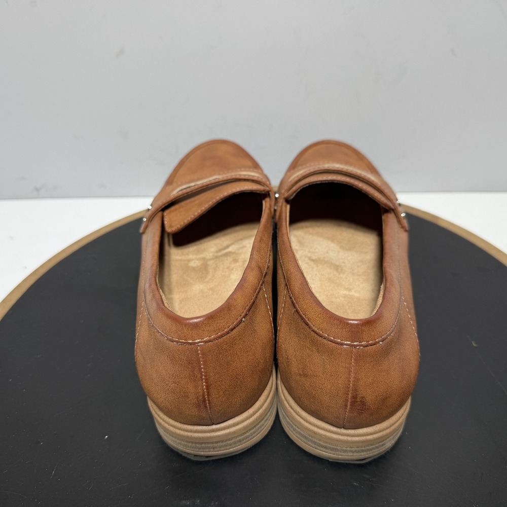 Dr Scholls Hello Loafer Women 9.5 Penny Slip On Studded Brown Business Casual - Picture 8 of 12